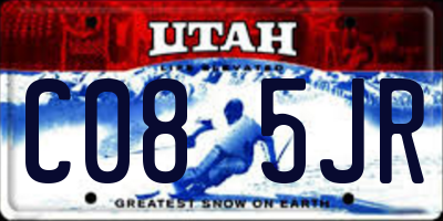 UT license plate C085JR