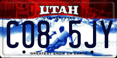 UT license plate C085JY