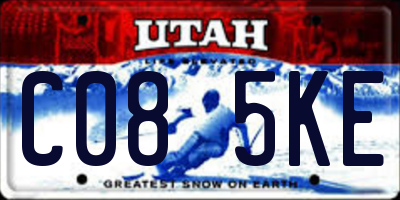 UT license plate C085KE