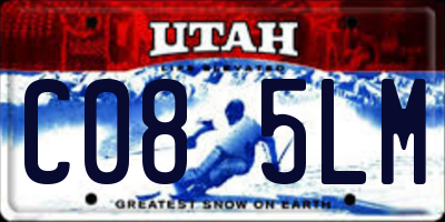 UT license plate C085LM