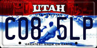 UT license plate C085LP