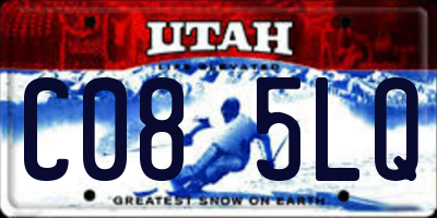 UT license plate C085LQ
