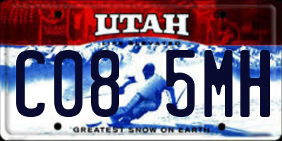 UT license plate C085MH