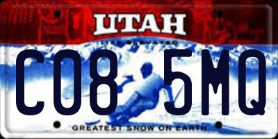 UT license plate C085MQ