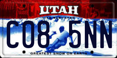 UT license plate C085NN