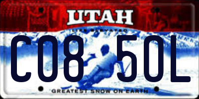 UT license plate C085OL