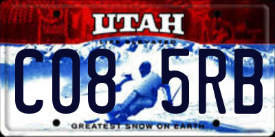UT license plate C085RB