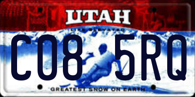 UT license plate C085RQ
