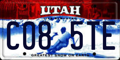 UT license plate C085TE