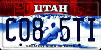 UT license plate C085TI