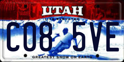 UT license plate C085VE