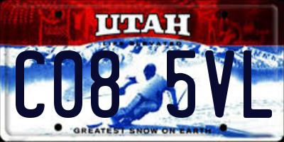 UT license plate C085VL