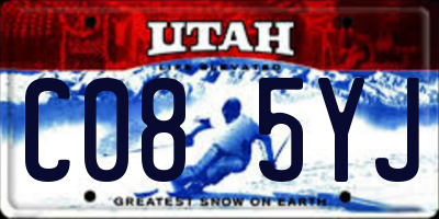 UT license plate C085YJ