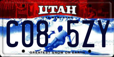 UT license plate C085ZY