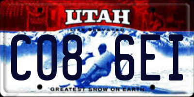 UT license plate C086EI