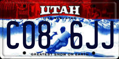 UT license plate C086JJ
