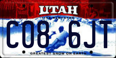 UT license plate C086JT