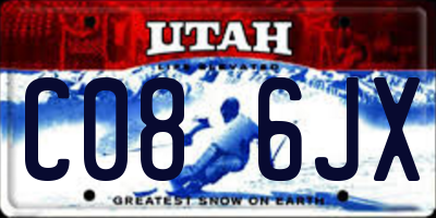 UT license plate C086JX