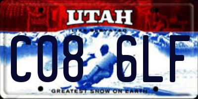 UT license plate C086LF
