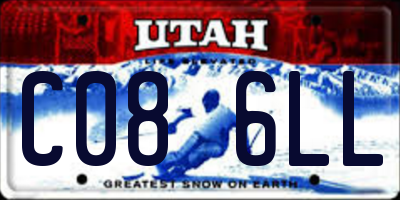 UT license plate C086LL