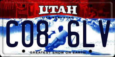 UT license plate C086LV