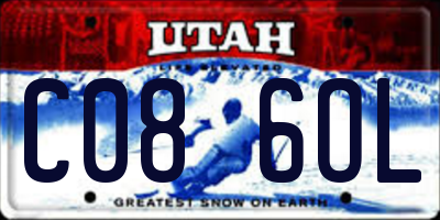 UT license plate C086OL