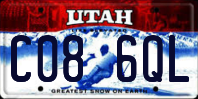 UT license plate C086QL