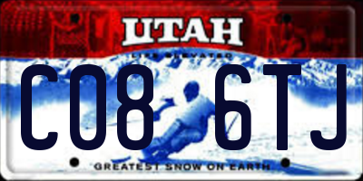 UT license plate C086TJ