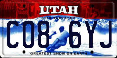 UT license plate C086YJ
