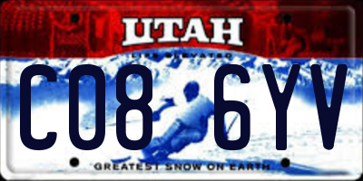 UT license plate C086YV