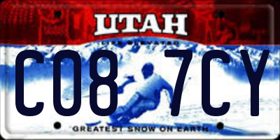 UT license plate C087CY