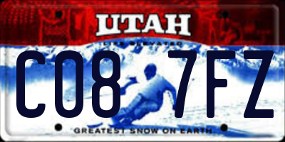 UT license plate C087FZ