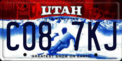 UT license plate C087KJ