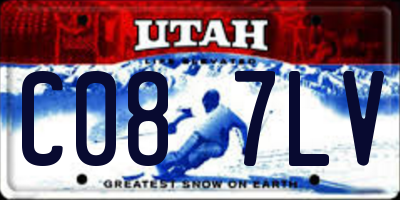 UT license plate C087LV