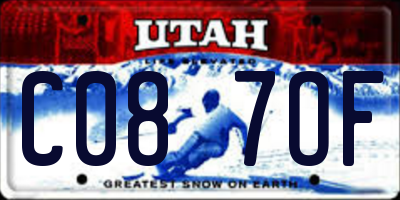 UT license plate C087OF