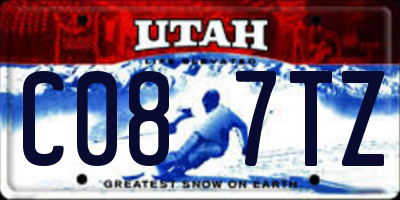 UT license plate C087TZ