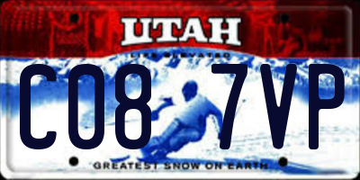 UT license plate C087VP