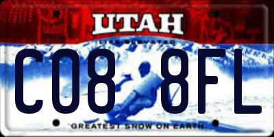 UT license plate C088FL