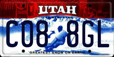 UT license plate C088GL