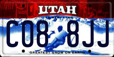 UT license plate C088JJ