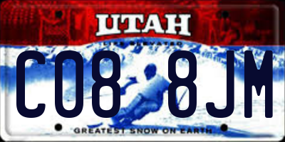 UT license plate C088JM