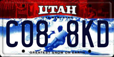 UT license plate C088KD