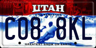 UT license plate C088KL