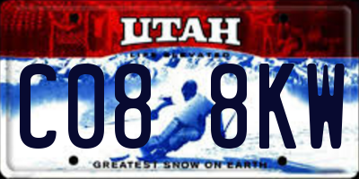 UT license plate C088KW