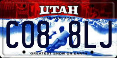 UT license plate C088LJ