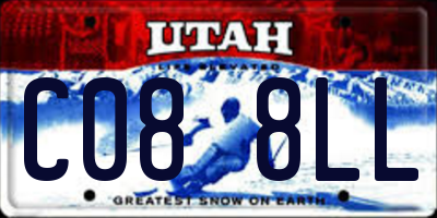 UT license plate C088LL