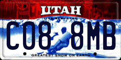 UT license plate C088MB
