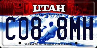 UT license plate C088MH