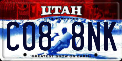 UT license plate C088NK