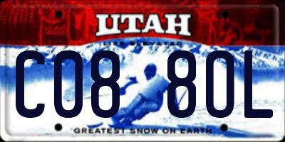 UT license plate C088OL